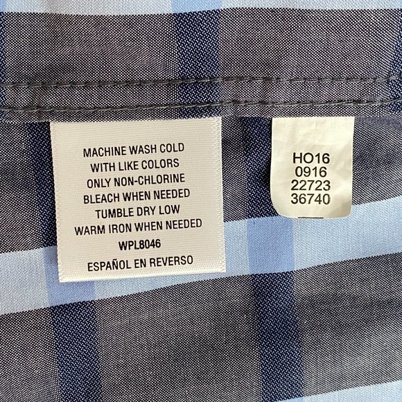 TASSO ELBA Men's Cotton Plaid Collared Shirt #BK12 - Picture 7 of 8